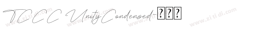 TCCC UnityCondensed字体转换